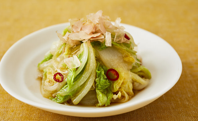 白菜のおかかポン酢和えの写真