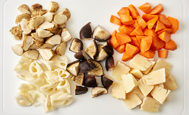 カットした野菜の写真