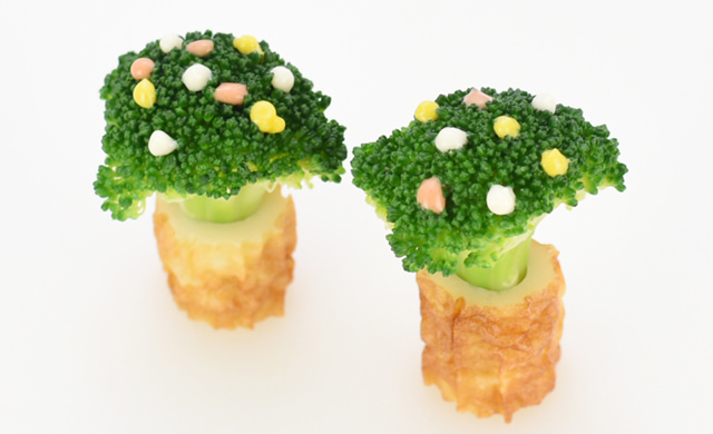 2本のブロッコリーツリー完成図