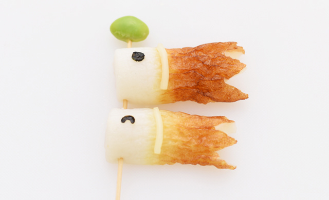 ちくわで鯉のぼり