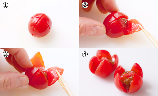 プチトマトフラワー 作り方