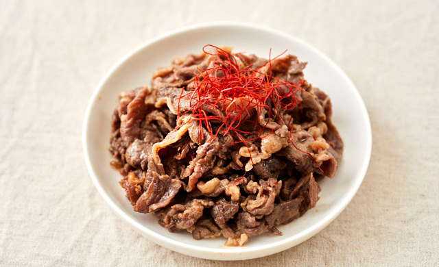 ビビンバの牛肉の写真