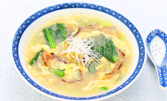 野菜たっぷりかにと貝柱のスープ