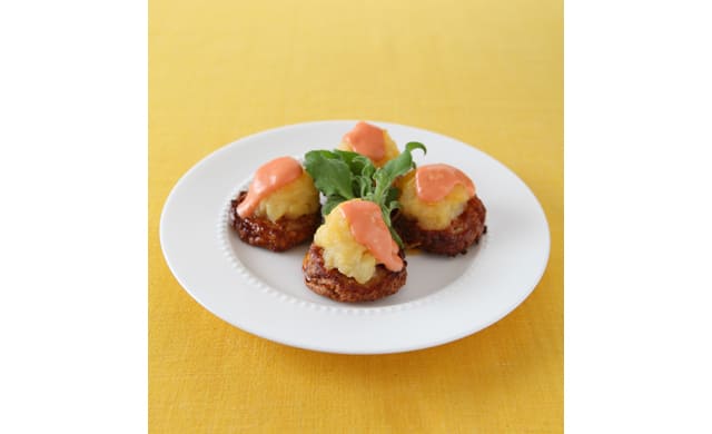 ミニハンバーグのチーズポテトのせ