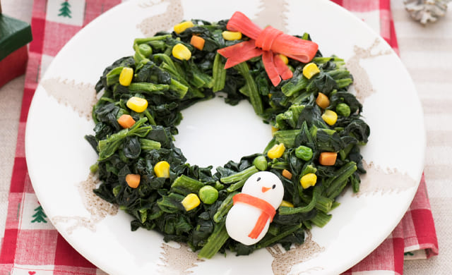 ほうれん草のクリスマスソテー