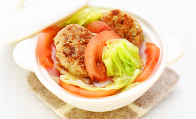 ミニハンバーグのキャベツ鍋