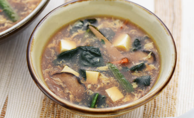 ほうれん草たっぷりサンラータン