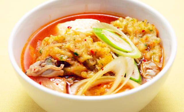 れんこんひき肉はさみ揚げチゲ鍋