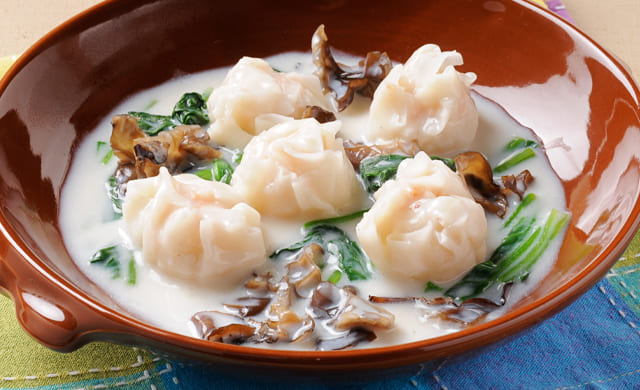甘えびシューマイのミルク煮