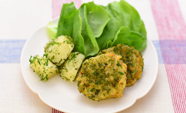 れんこんひき肉はさみ揚げ 青のり風味