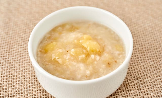 オートミールのバナナがゆの写真