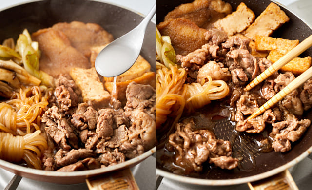 片栗粉を加えている写真