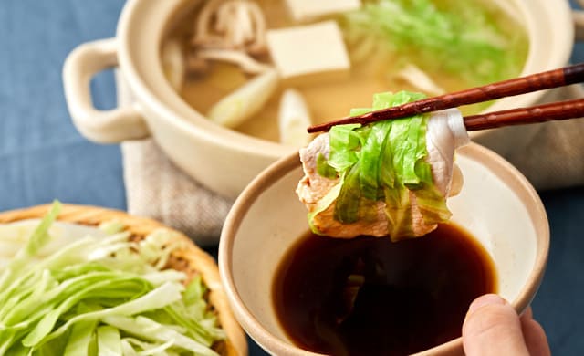 しゃぶしゃぶの完成の写真