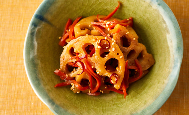 れんこんのきんぴらの写真