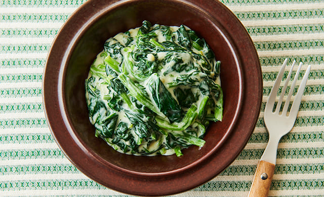 ほうれん草のクリーム煮の写真