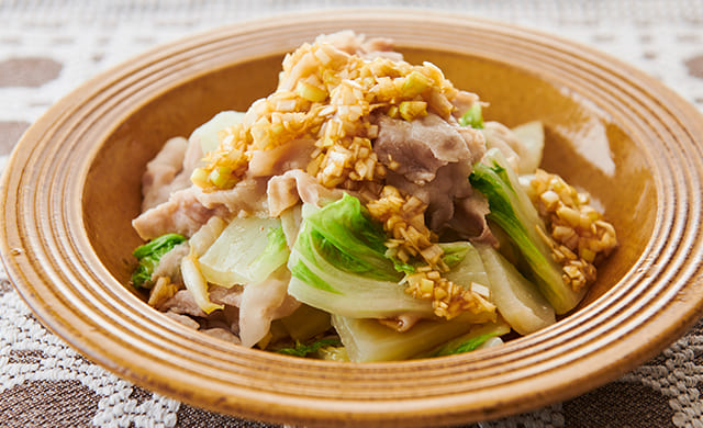 豚肉と白菜のレンジ蒸しの写真