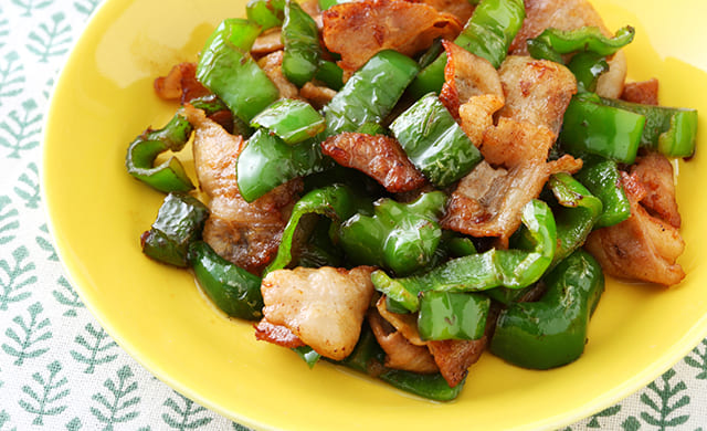 ピーマンと豚肉の生姜醤油炒めの写真