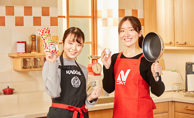 カゴメ社員山口さん・ニチレイフーズ社員大津さんの写真