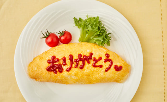 完成したオムライスの写真