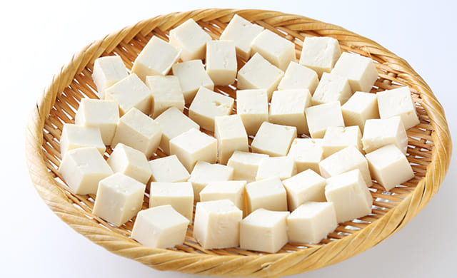 切った豆腐の写真