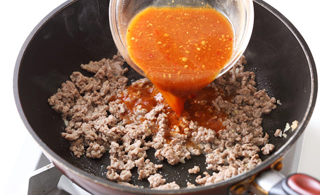 Aを加えている写真