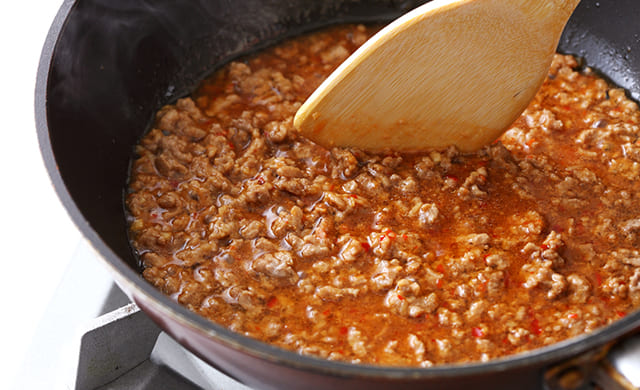 Aを混ぜている写真