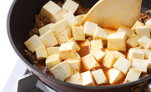 豆腐を加えた写真