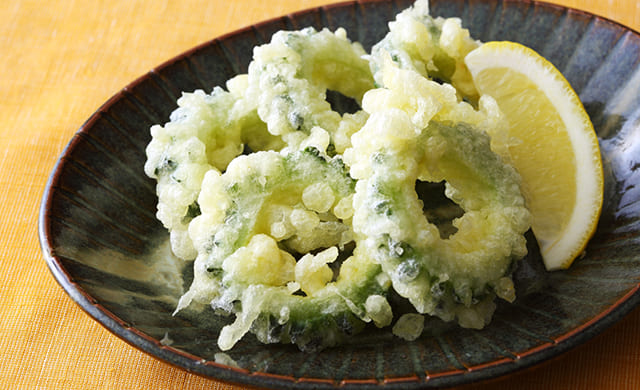 ゴーヤの天ぷらの写真