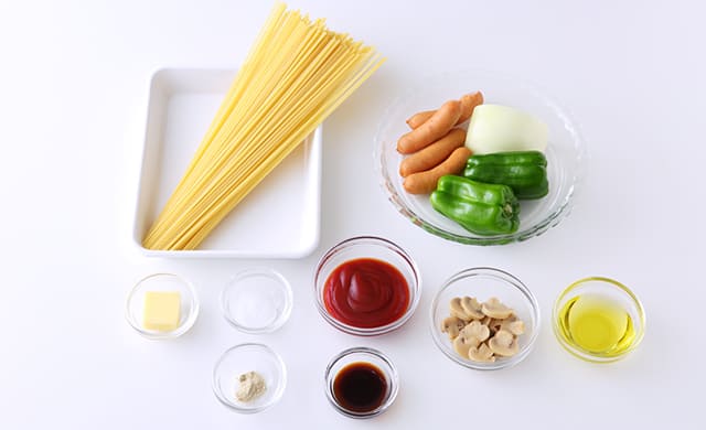 ナポリタンの材料の写真