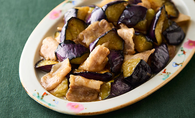 なすと豚肉のオイスター炒めの写真