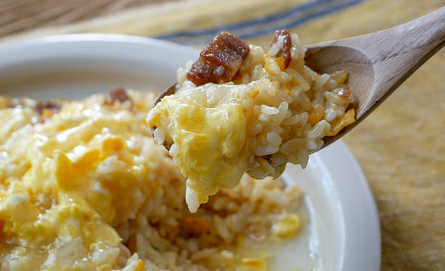 とろ〜りあんかけ炒飯箸上げ写真