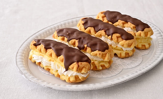 チョコエクレア風『チーズワッフル』の写真