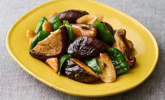 しいたけのオイスター炒めの写真