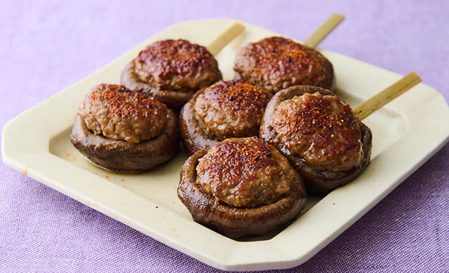 しいたけの肉詰めの写真