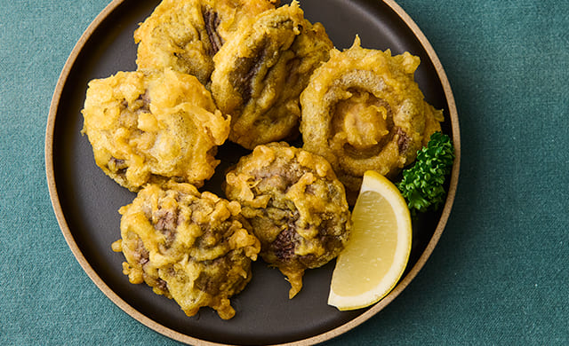 しいたけのカレー風味天ぷらの写真