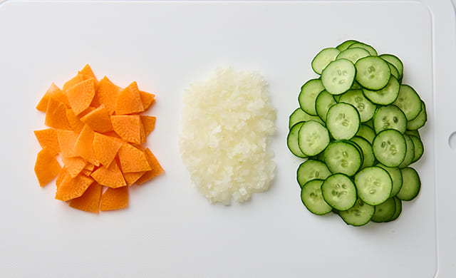 切った野菜の写真