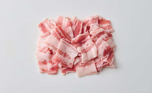 切った豚肉の写真