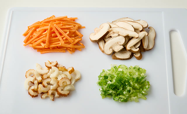 切った具材の写真