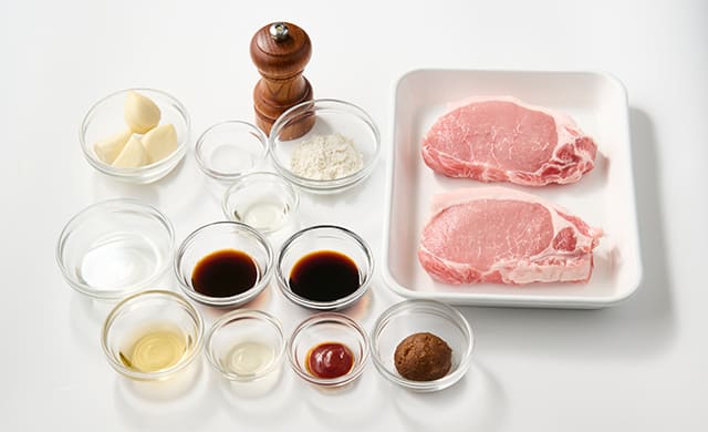 トンテキの材料の写真