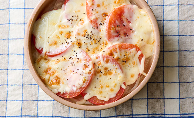 トマトのチーズ焼きの写真