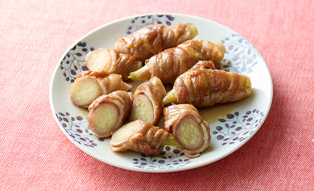 みょうがの豚肉巻きの写真