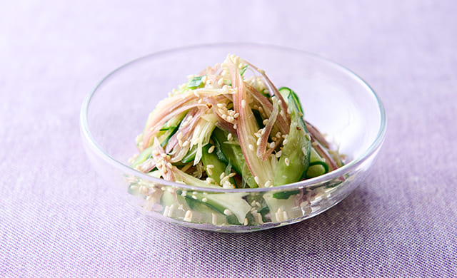 みょうがときゅうりのさっぱり和えの写真