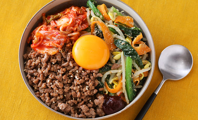 ビビンバの完成品の写真