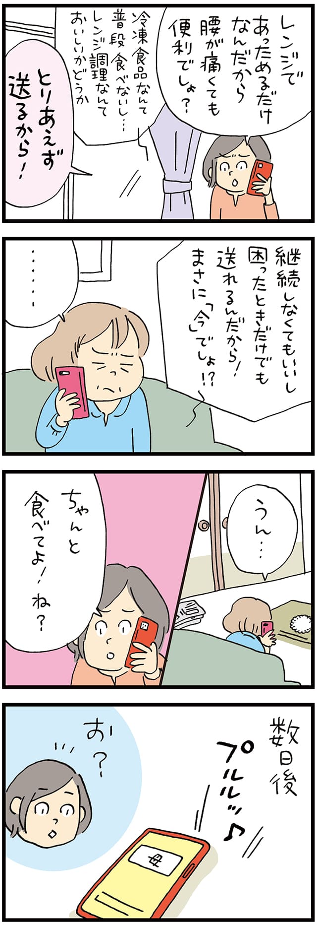 冷凍おかずセットデビューを果たした母の反応はいかに？【娘から母への贈り物】