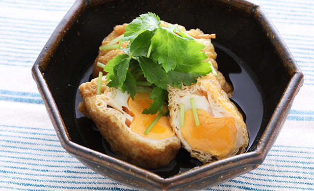 油揚げの巾着煮の写真