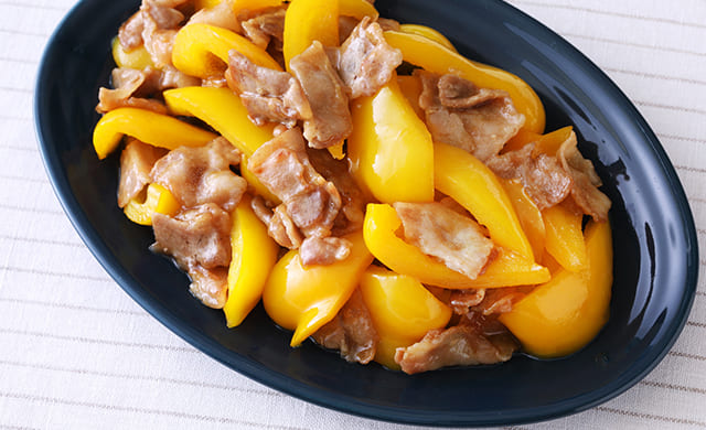 パプリカのオイスター炒めの写真