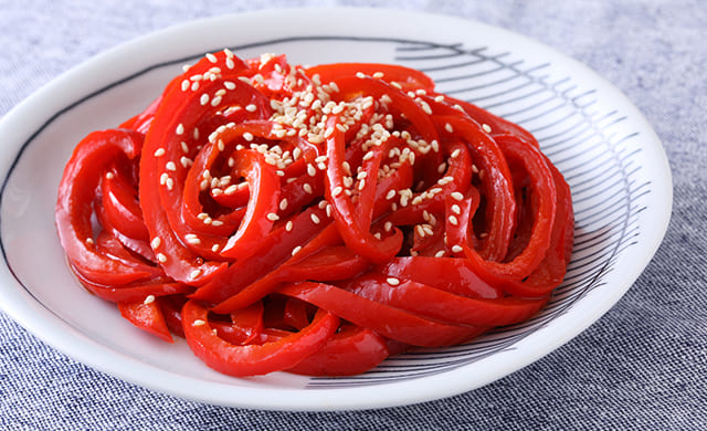 パプリカのきんぴらの写真