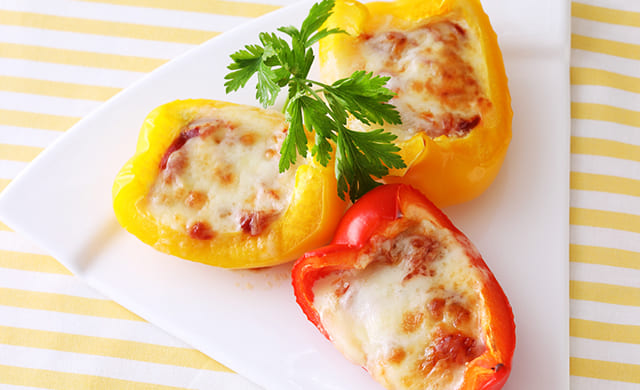 パプリカのツナチーズ焼きの写真