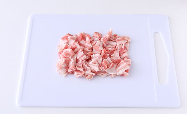 切った豚肉の写真
